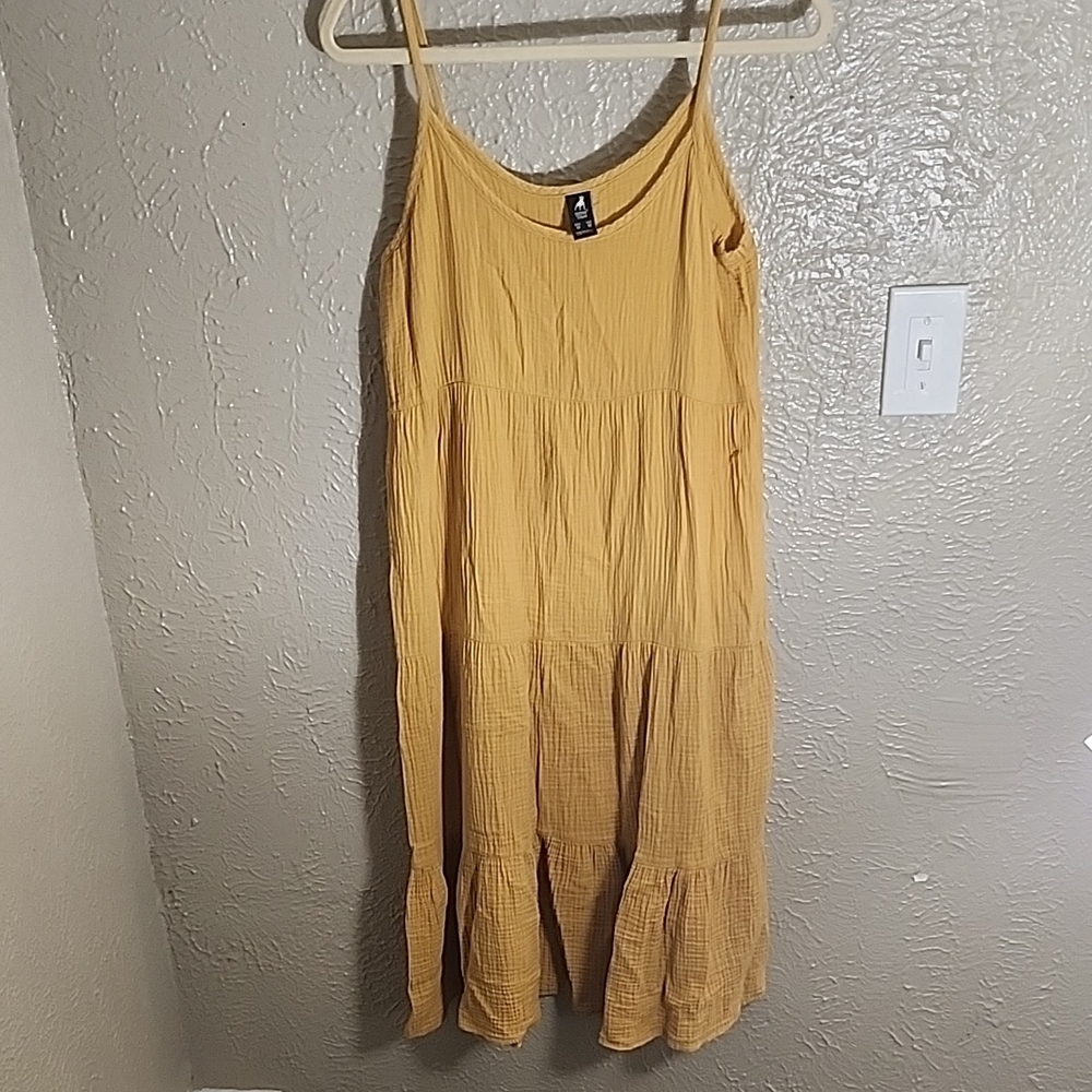 CUIDADO CON EL PERRO M Yellow Sleeveless Dress